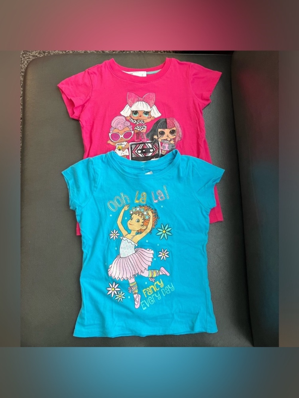 Fancy Nancy Size XS & LOL Surprise! T-Shirt Bundle Size Small Set 2 Kids Tee